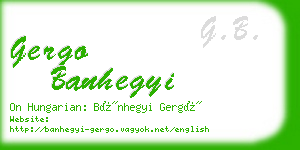 gergo banhegyi business card